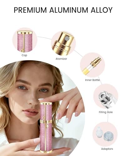 Perfume Atomisers Refillable Travel Spray Bottle 5ml Mini Atomiser Pink — view 6