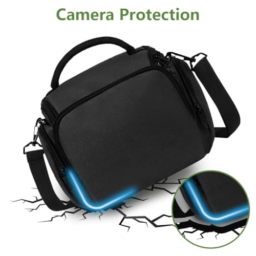 Ainiv DSLR Camera Bag, Waterproof Anti-Shock SLR Camera Case, Black — view 4