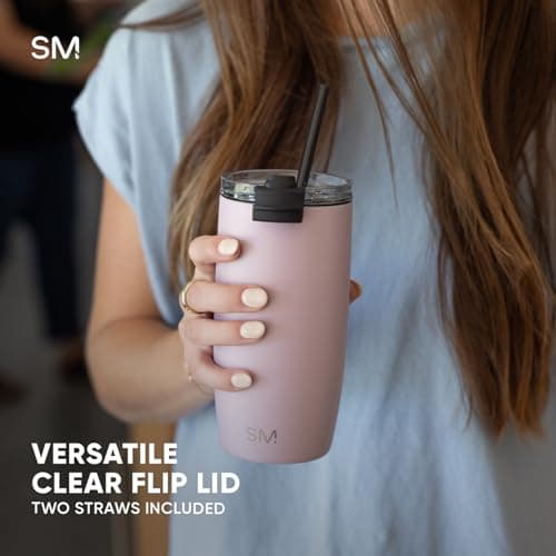 Simple Modern Travel Coffee Mug Tumbler with Flip Lid | Insulated Stainless Steel Iced Coffee Cup | Gifts for Women & Men | Voyager Collection | 350ml | Checkmate — view 6