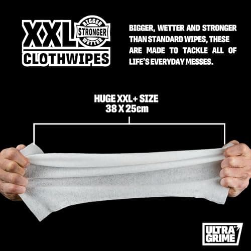 UltraGrime Antibacterial Lavender Wet Wipes Alcohol-Free Heavy-Duty Cleaning Cloths & Hand Wipes - Multi-Purpose Kitchen, Toilet, Floor & Surface Cleaning - Extra Large Cloth Wipes (Pack of 80) — view 4