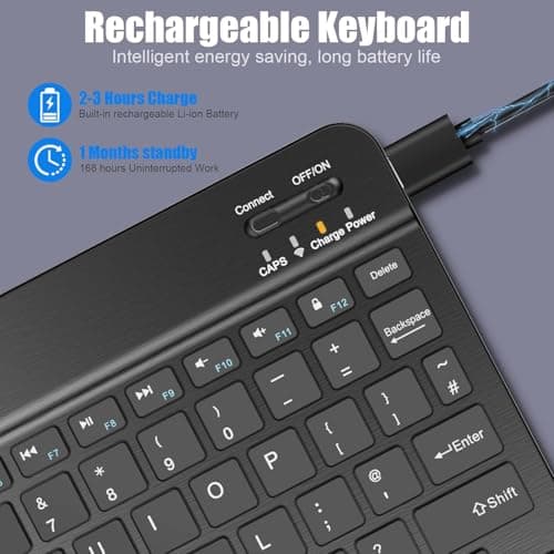 NOOX Bluetooth Keyboard for iPad, Galaxy Tablets, SmartPhones — view 2