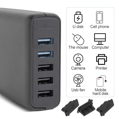 USB A Type Dust Plug, 20 Pcs Silicone USB Plug Cover — view 4