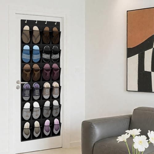Dailyart Door Shoe Rack Hanging, 24 Large Pockets Hanging Shoe Storage — view 6