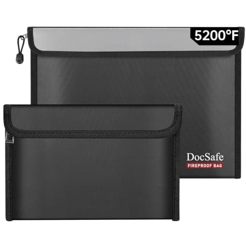 DocSafe Fireproof Document bag Set for A4 Files,Heat Insulated & Waterproof