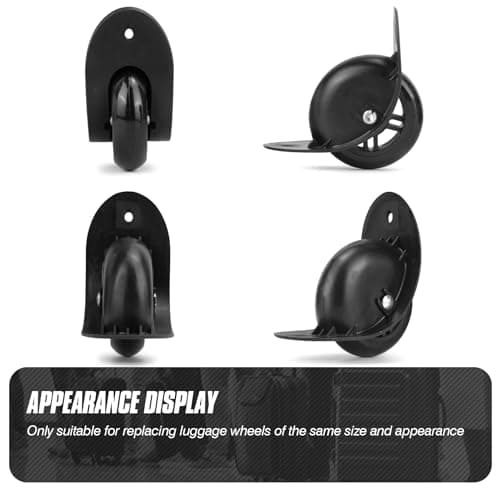 Volein 1 Pair Suitcase Wheels Replacement Luggage Wheels for Repairing Damaged Suitcase Compartment wheels(VD019) — view 5