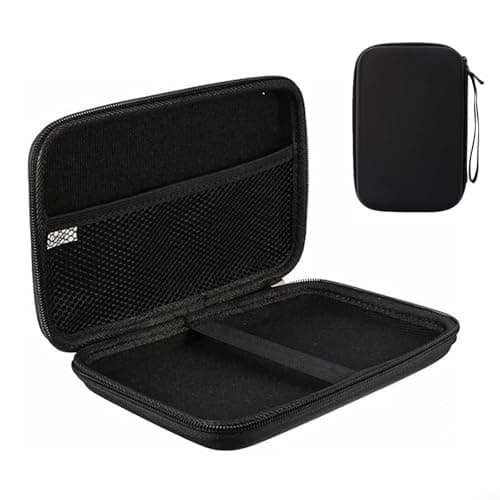 Sisinkal 7-Inch GPS Carrying Case Hard Shell Tablet Sleeve Pouch Bag with Mesh Compartment for Accessories Compatible for Dezl Devices Travel Storage Black