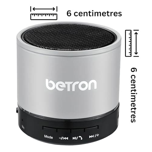 Betron KBS08 Bluetooth Speaker, Wireless, Portable, Mini, Silver — view 5