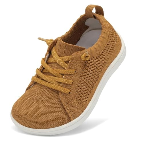 JOINFREE Toddler Barefoot Shoes Wide Toe Box Walking Trainers Brown