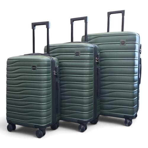 Hardshell Green Suitcase Set Robust 8 Wheel Cabin Luggage Case Bag — view 4