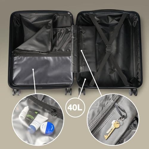 Cabin Max Cabin Suitcase Large for Ryanair, Easyjet 55x40x20 Hand Luggage — view 6