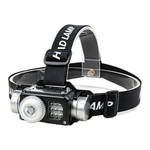 Hoppipola Rechargeable COB LED Headlamp with Dual Light Sources, 7 Modes, 90° Adjustable, USB-C Fast Charge, IPX4 Waterproof for Camping and Hiking — view 5