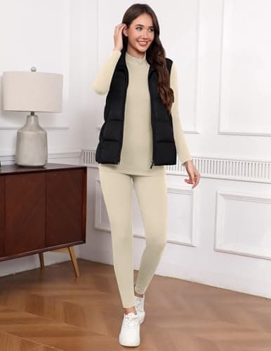 Ekouaer Womens Thermal Underwear Set Base Layer Underlayer, Beige, M — view 5