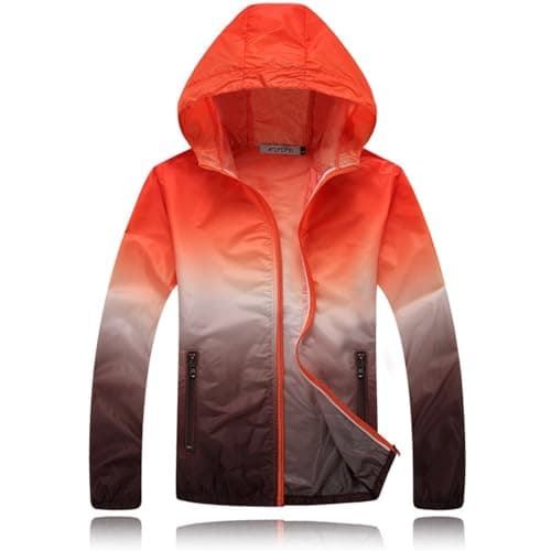Rain Jacket Women's Men's Raincoat Sports Jacket Outdoor Rain Leisure Jacket Waterproof Sun Protection Packable Ultralight Wind Jacket Foldable Transition Jacket Sun Protection Jacket Quick Drying — view 2
