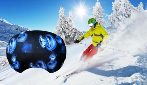 AMMKRO Ski Snowboard Goggle Cover Sleeve Protective Goggle Cover Ski Goggle Cover Protectors Lens Scratch Dust Protection for Travel Storage Accessories (Jellyfish) — view 6