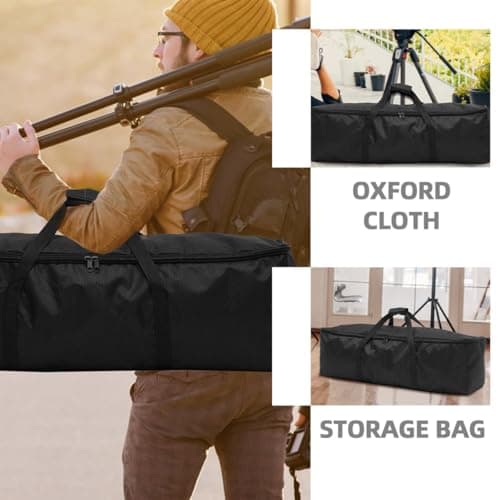 CLISPEED 2pcs Tripod Carrying Bags with Zipper Design, Large Capacity Oxford Cloth Case for Travel, Lightweight Portable Handheld Tripod Storage Bag with Sleek Lines for Photographers — view 3