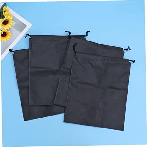 Shoes Storage Holder 8pcs Black Non-Woven Fabric Drawstring Bag — view 5