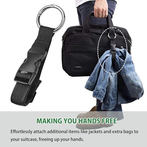 Haojiaho 3 Pcs Add a Bag Luggage Straps, Jacket Holder, Make Your Hands Free, Adjustable Suitcase Belt Straps, Travel Accessories for Connecting Luggage or Backpack, Easy to Carry Your Extra Bags — view 3