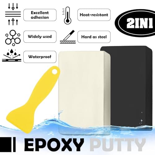 Epoxy Putty, 280g Fast Repair Pool Putty, Underwater or Above Epoxy Repair Clay for Fixing Leaks, Cracks, Filling - 2 Part Sculpt Clay for Bonding Metal, Tile, Ceramics, Plastic (Black) — view 2