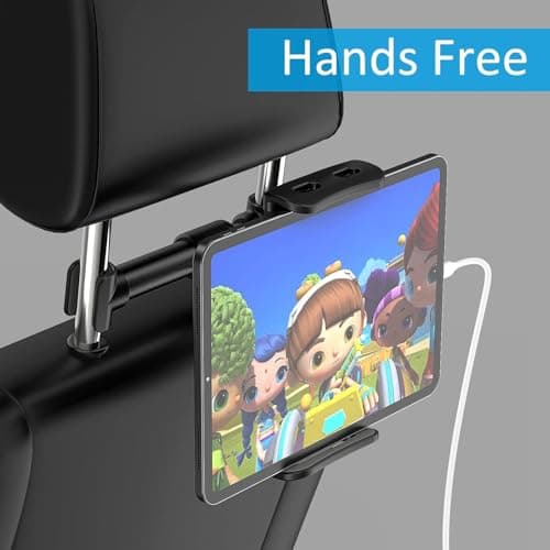 Giftorld Headrest Phone/Tablet Car Mount, Adjustable Devices Holder for 4-11 inch Tabltes/Phones, Compatible for iPhone 17 16 15 14 13 12 11 Pro Max, Galaxy S22, S21S20, iPad Air, Mini-Black — view 6