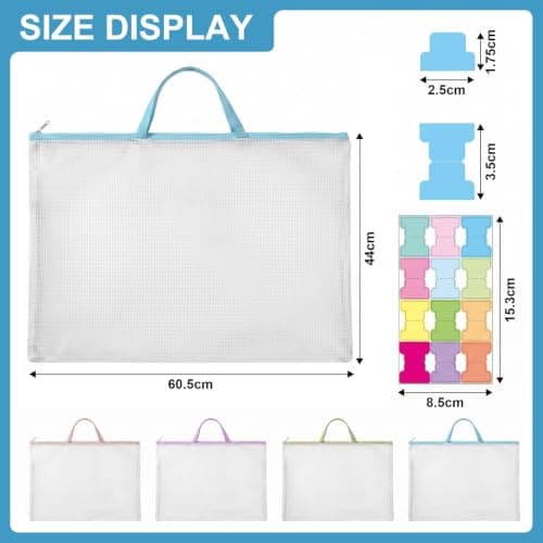 Fockety 4pcs A2 Size Mesh Art Portfolio Bag (4 Pack) — view 5