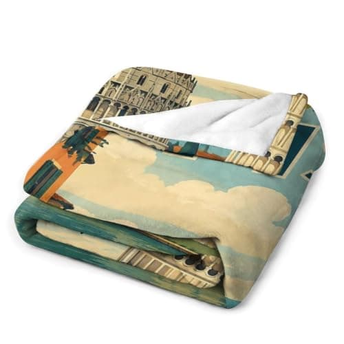 TBDUEPS Pisa Travel Soft Bed Blanket 40"x50", New Year Gift — view 3