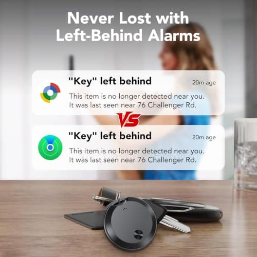 Air Tracker Tags Bluetooth Item Finder-4Pack，Compatible with Android(Find Hub) & iOS(Find My), Replaceable Battery, IP67 Waterproof, Suitable for Luggage, Bags, Wallets, Backpacks, Keys Tracking Tag — view 5