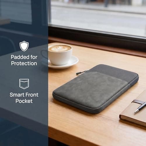 Tablet Sleeve Bag Carrying Case, Laptop Sleeve Case, 11.02 x 8.86 x 0.98 inches Tablet Cases with Handle for A16 11" 2025 10th Gen 5/4/3 10.9"/10.5" 9/8/7th 10.2" (Grey) — view 4