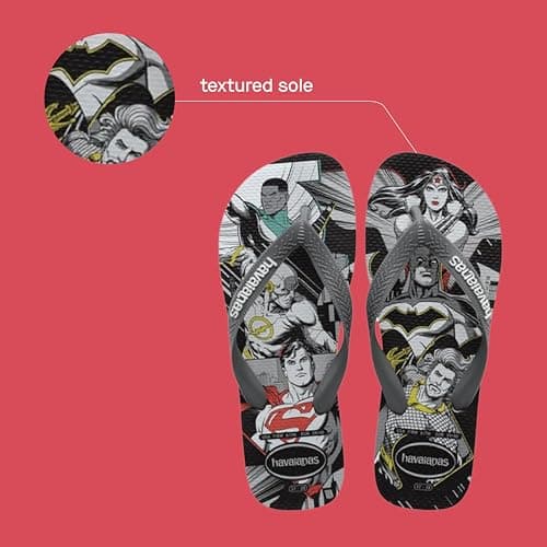 Havaianas Top Herois Dc Unisex Adults FlipFlop Gray/Black/Graphite 8.5/9 UK — view 3