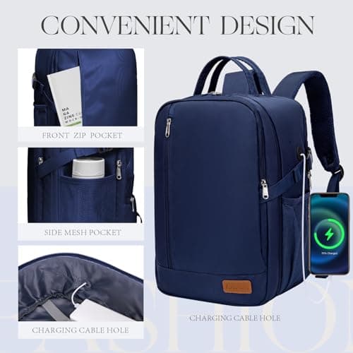 Lossga for Ryanair Cabin Bags Underseat 40x30x20 Anti Theft Carry-ons 40x20x25, Travel Backpack Cabin Size Hand Luggage Bag with Water Bottle Holder — view 6