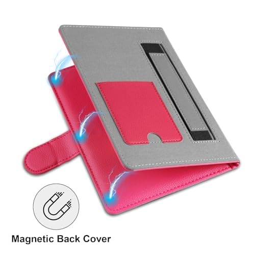 HoYiXi Universal Case for 6-6.8 inch E-Book Reader Compatible with 6.8" Kindle Paperwhite/6" All-new Kindle 2022&2019/Kobo Clara HD/Kobo Clara 2E,6" EReader Protective cover Built-in pocket,Rose — view 4