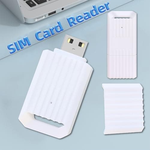 Hfgdnchva USB Smart Card Reader for SIM ESIM, Compact Aluminum Build USB — view 4