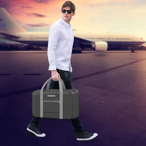 for Easyjet Airlines Cabin Bags 45x36x20 Underseat Travel Cabin Bag 25L Carry on Hand Luggage Weekend Holdall Bag for Men and Women (Black) — view 6