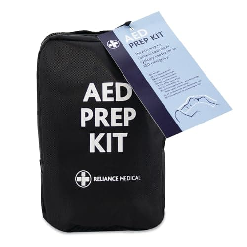 Reliance Medical AED Emergency Prep Kit for Emergencies, Essential Items for Defibrillator Use, Compact Black Bag with Belt Loop, Single Unit — view 3