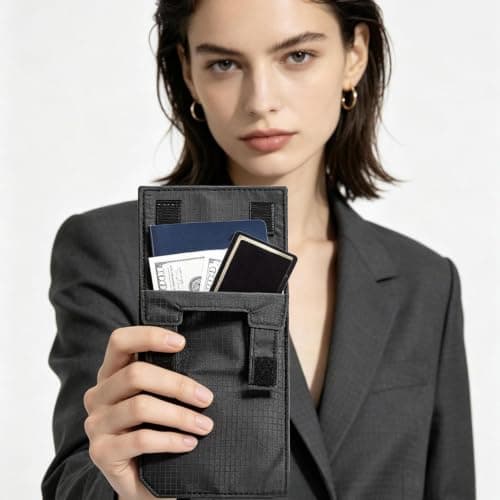 Travel Money Pouch, Concealed Anti Theft Security Bag, Lightweight Waist Pa — view 5
