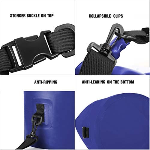 Unigear Dry Bag 2L/5L/10L/20L/30L/40L Waterproof Dry Sack Roll Top with Phone Case and Long Adjustable Shoulder Strap for Boating/Kayaking/Fishing/Rafting/Swimming/Camping/Snowboarding — view 4