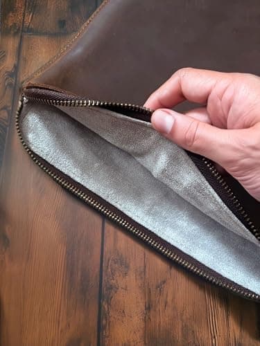 Genuine Leather MacBook Pro MacBook Air Sleeve 13 14 15 16 inch/Apple M1 M2 M3 M4 M5 Pro Max Neo 2026 Sleeve Protector Notebook Laptops & Tablets Cover/HP Dell Lenovo Asus Samsung LG Microsoft — view 3