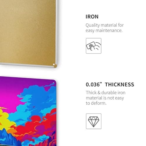 Tin Wall Plaque 40x30cm with Vivid Road Trip Adventure -1 for Studio Or Craft Room, for Cooler-season Styling in Studio And Craft Room — view 3