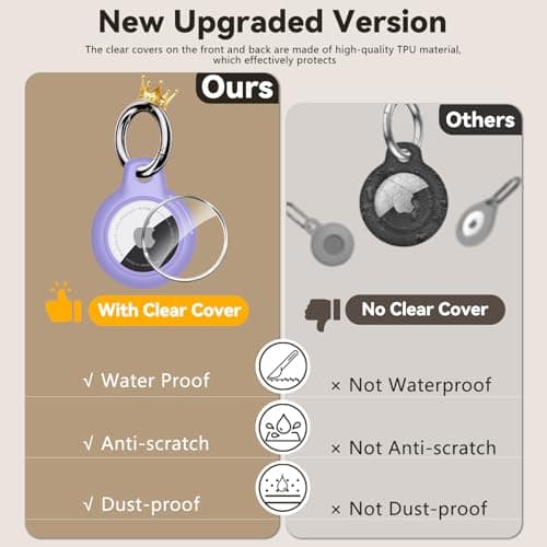 TNSNK for AirTag Holder Keyring, 1 Pack,Purple — view 3