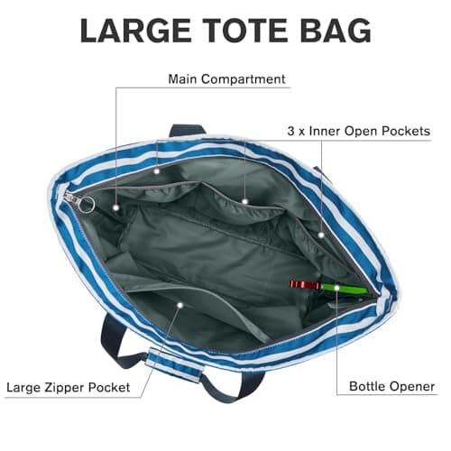 G4Free 30L/50L Waterproof Beach Bag for Women Sport Gym Tote Bag Large Capacity Shopping Shoulder Bag Casual Weekend Bag — view 4