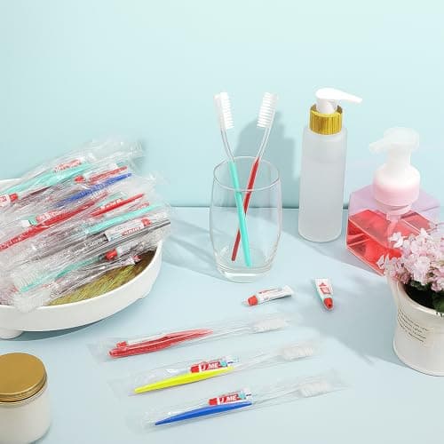 250 Pack Disposable Toothbrush and Toothpaste Sets, Individually Wrapped — view 6