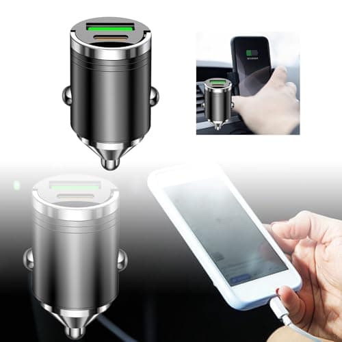 Car Charger USB Car Charger for Charging | USB Type-C Adapter for Charging Phones and Lighting in Vehicle (B, 4x2x2cm)
