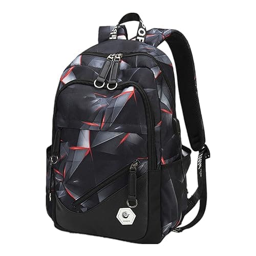 Bansusu Laser-Pint Childrens Backpacks for Boys Secondary School Bag with USB Charger, Primary Elementary Boys Rucksack