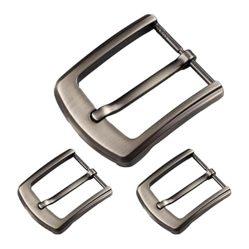 AXNKDH Square Belt Buckle, Zinc Alloy Polished Replacement Buckle, Silver Solid Metal Belt Fastener Fits 38-40mm Strap, Universal DIY Accessory for Men Women Belts, Handbag Straps and Leather Crafts
