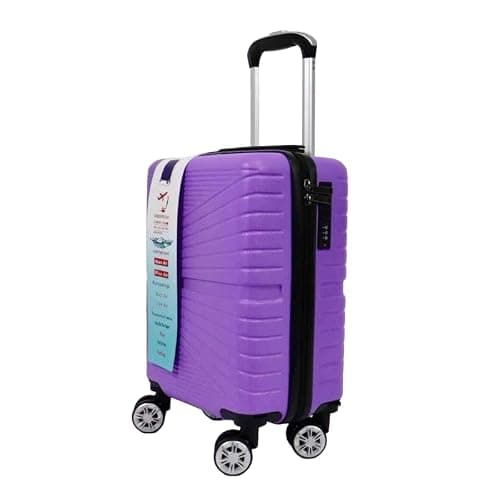 Ryan Air Wizz Air Approved Hardcase Suitcase with Detachable 360 Degree Spinner Wheels - 40x30x20 - Lightweight Ideal for Short Trips - Secure Combination Lock (Lilac)