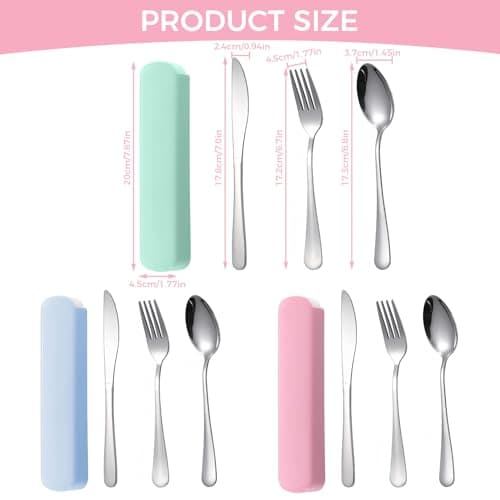 12 PCS Travel Cutlery Set with Case — view 2