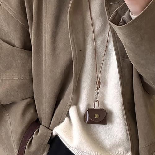 XIGACGEH Sturdy Leather Neck Hanging Pouches Accessory for Earphone and Cash Storage Multipurpose Use for Travel and Shopping Neck Hanging Pouches — view 5