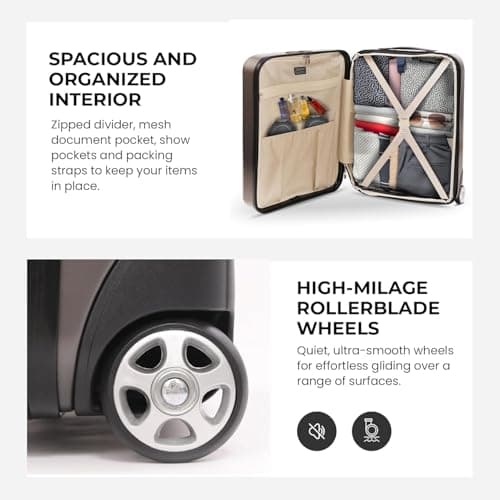 Aerolite Expandable 55x40x20cm to 55x40x23cm Ryanair Priority Wizz Air Priority & More Max Size Lightweight Hard Shell Carry On Hand Cabin Luggage Suitcase 55x40x20 55x40x23, 2-Wheels — view 4