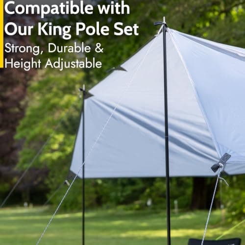 Trail Camping Tarp Shelter, 3m x 3m (No Poles) — view 4