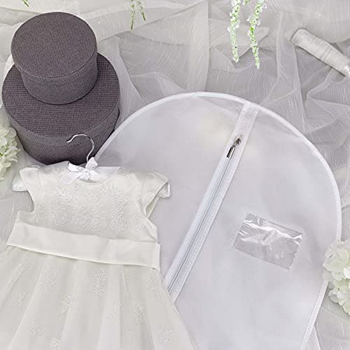 Hangerworld 1 x Breathable Garment Bag/Garment Cover Non-woven Fabric - Size 30" x 18" (76cm x 46cm) - White - Ideal for Baby and Toddler Clothing (Pack of 2) — view 5