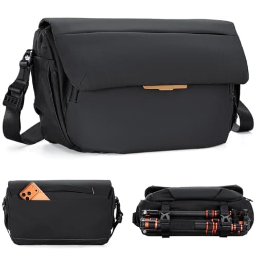 K&F CONCEPT Camera Sling Bag,15LCamera Bag with Laptop Compartment Black